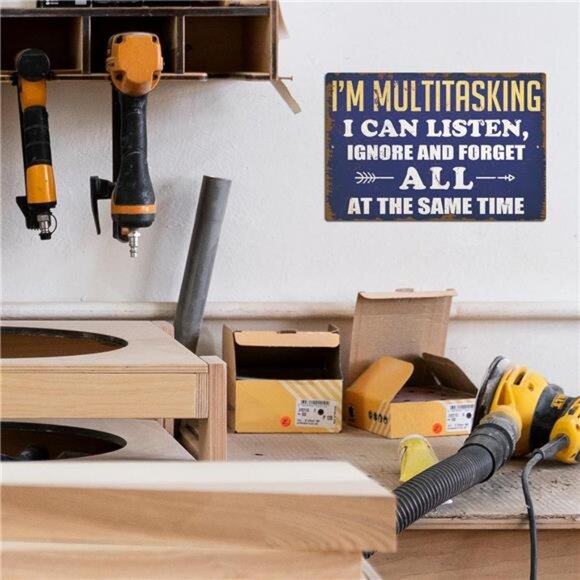 Funny Sarcastic Signs For Man Cave Decor,Retro Garage Metal Tin Sign, Funny Sign - Picture 4 of 7